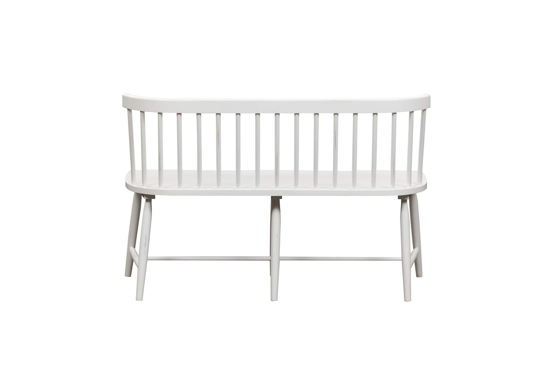 Capeside Cottage Spindle Back Dining Bench - White (RTA),Liberty