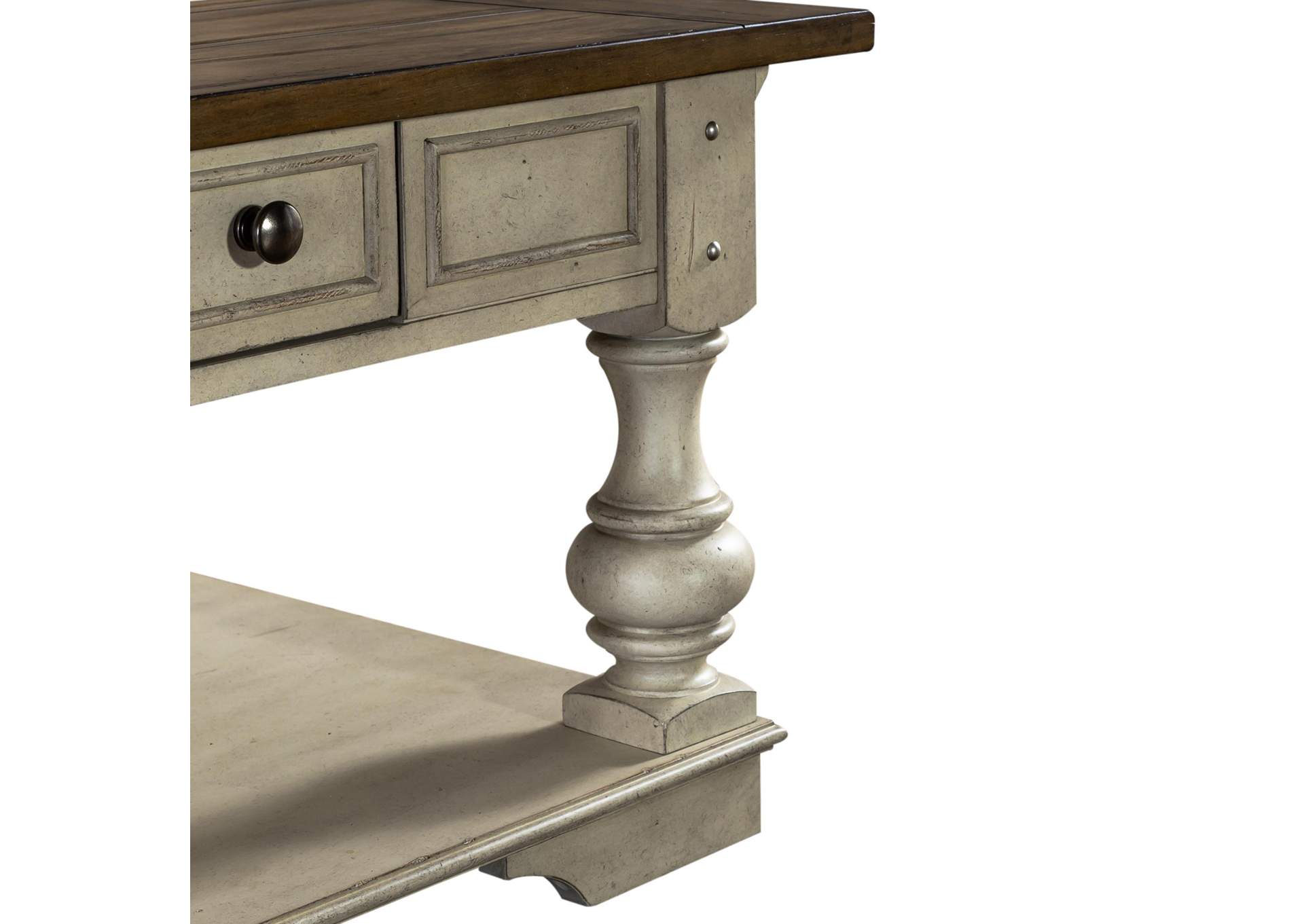 Morgan Creek Drawer Square Cocktail Table,Liberty