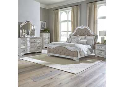 Image for King Opt Uph Bed, Dresser & Mirror, Chest, Night Stand