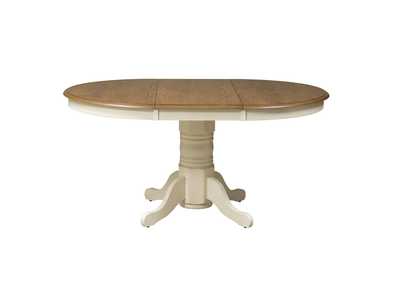 Image for Springfield Honey/Cream Round Extension Leaf Dining Table