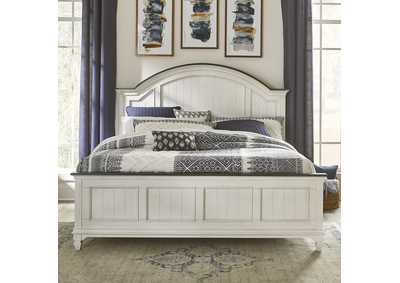 Image for Allyson Park Wirebrushed White  King Arched Panel Bed