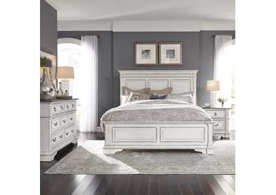 Image for Abbey Park California King Panel Bed, Dresser & Mirror, Nightstand