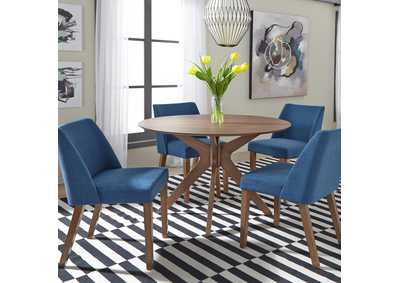 Image for Space Savers 5 Piece Pedestal Table Set