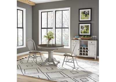 Image for Carolina Crossing 3 Piece Pedestal Table Set