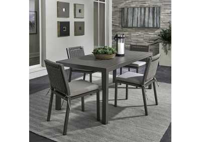 Image for Plantation Key 5 Piece Outdoor Rectangular Dining Set