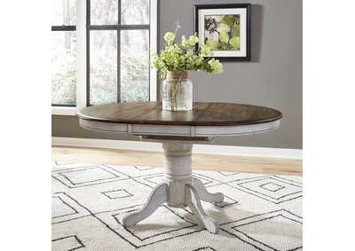 Image for Carolina Crossing Pedestal Table Set - White