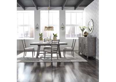 Image for Modern Farmhouse 5 Piece Trestle Table Set