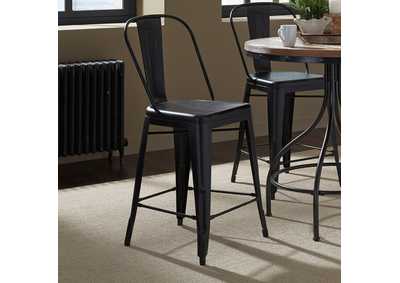 Image for Vintage Series Bow Back Counter Chair - Black (RTA)