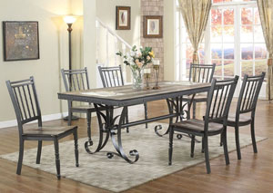 Savannah Dining Table w/ 6 Side Chairs