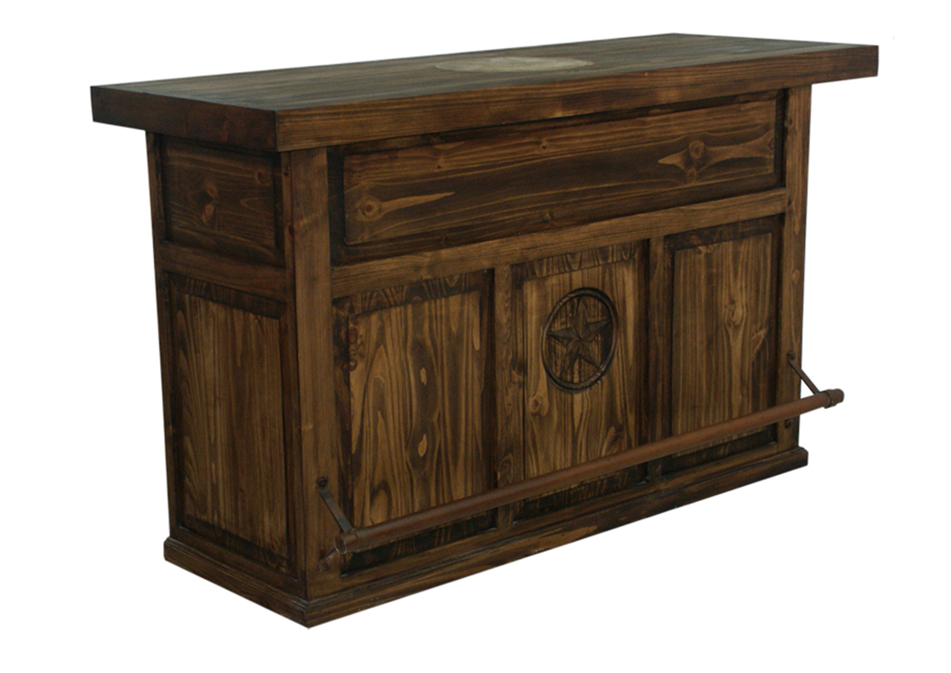 Bar w/Star & Stone On Top Medio Finish,L.M.T. Rustic