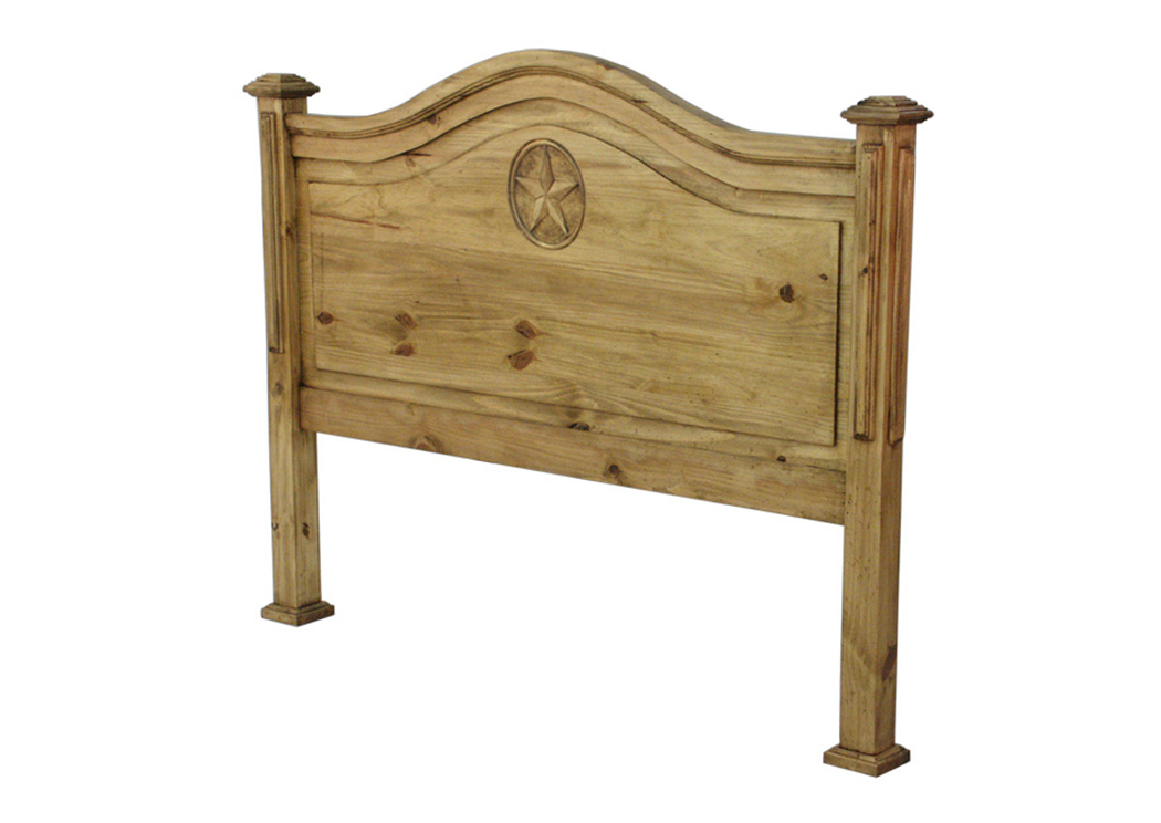 Promo Queen Headboard w/Star,L.M.T. Rustic