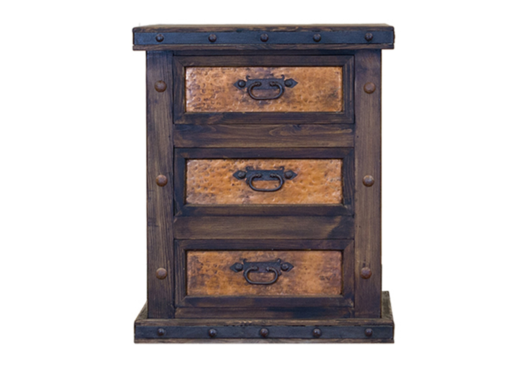 Finca Copper Nightstand,L.M.T. Rustic