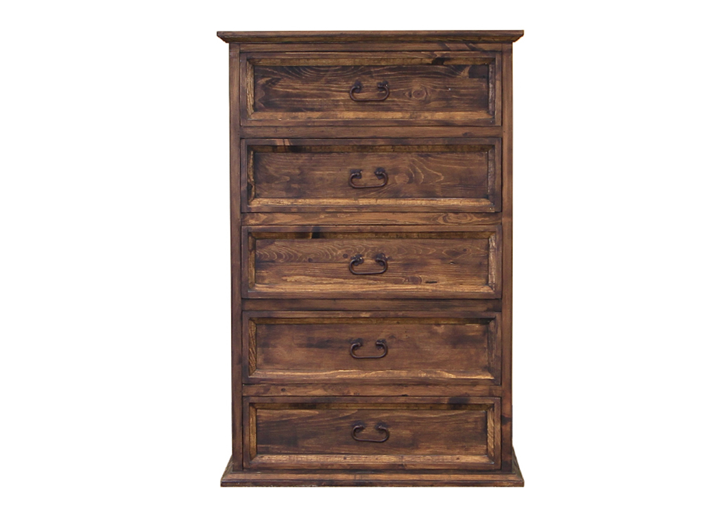 Chest 5 Drawers,L.M.T. Rustic