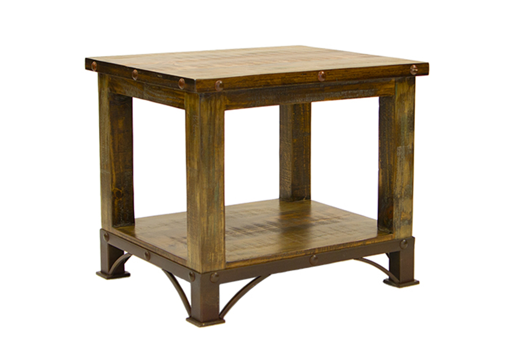 Urban Rustic End Table,L.M.T. Rustic