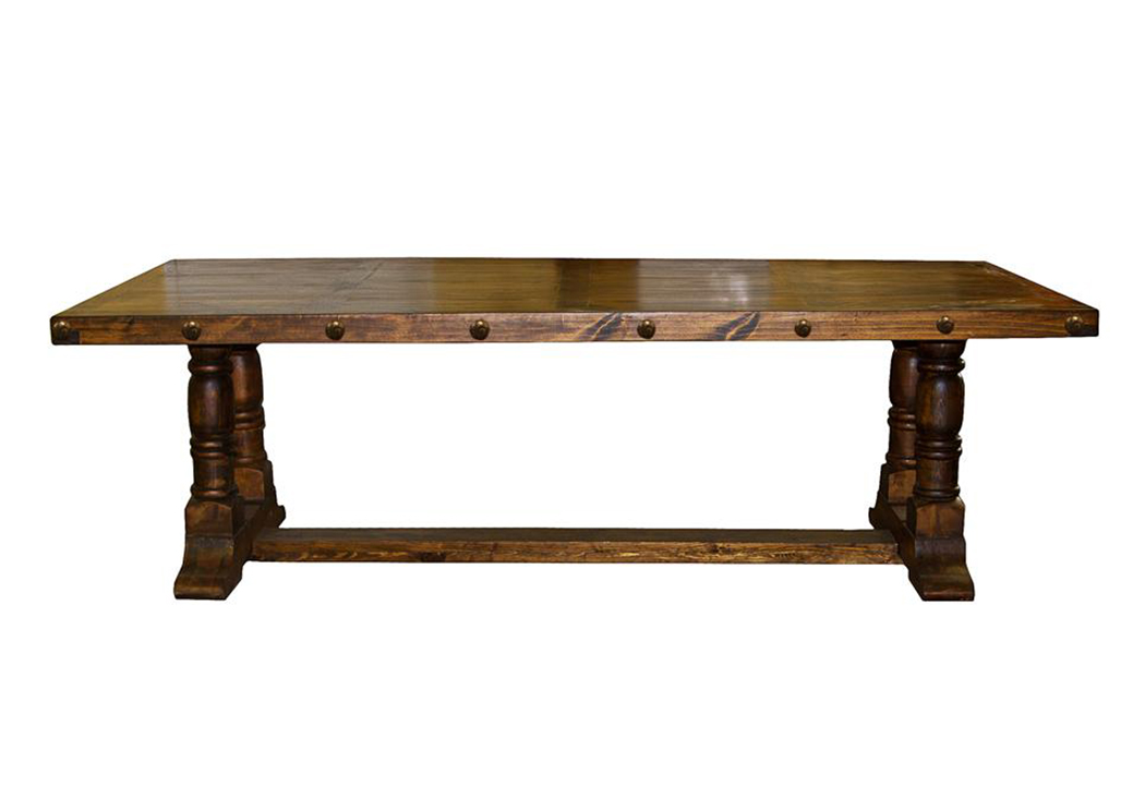 Laguna 8" Laquer Pedestal Table,L.M.T. Rustic