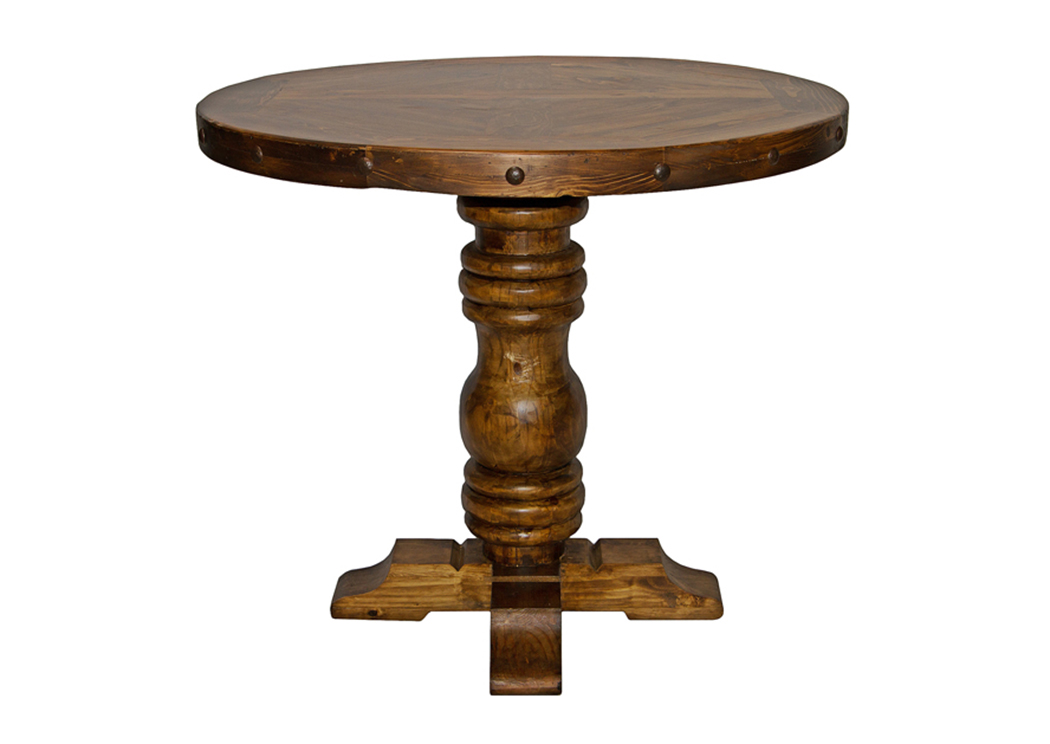 Laguna Medio 42" Round Lacquer Table Bar,L.M.T. Rustic