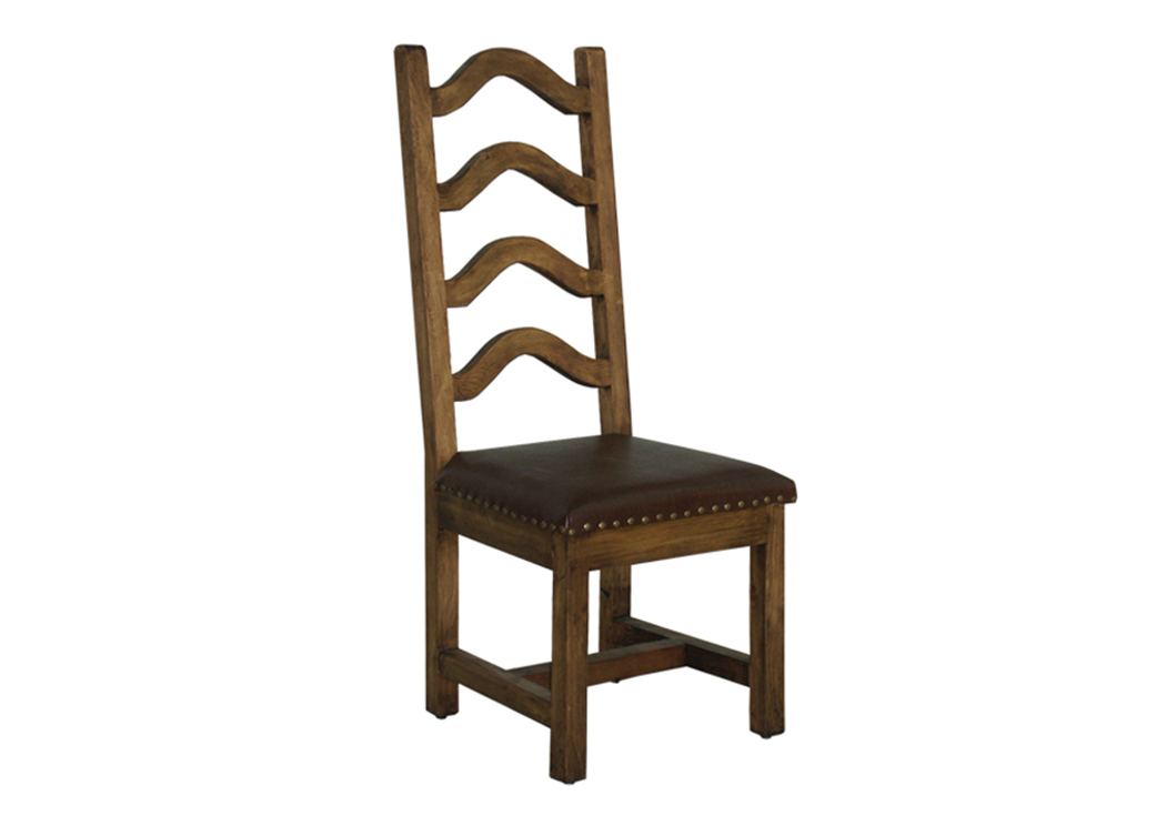 Laguna Chair w/Leather Seat,L.M.T. Rustic