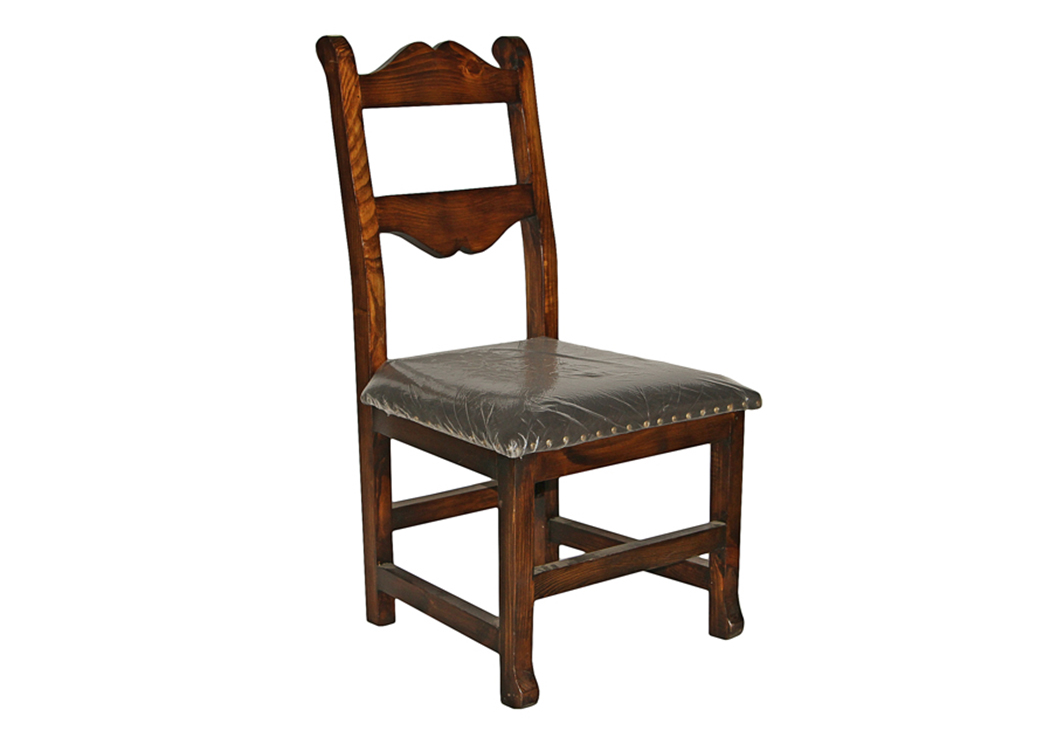 Tuscan Chair w/Leather Seat,L.M.T. Rustic