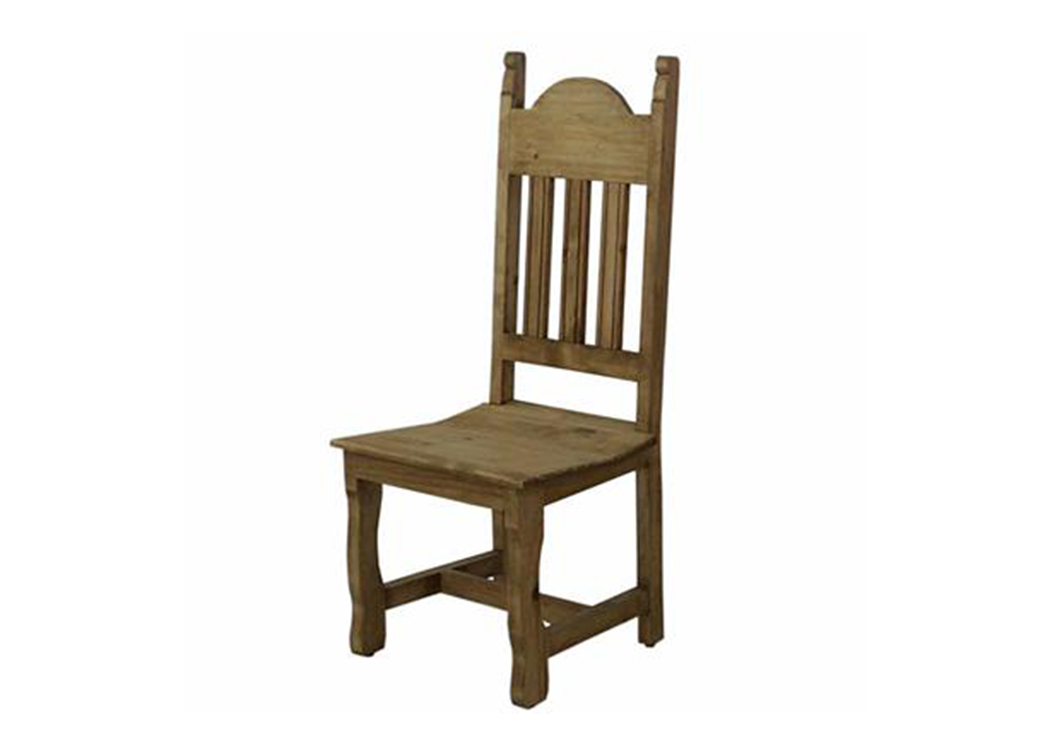 Dining Chair w/Wood Seat,L.M.T. Rustic