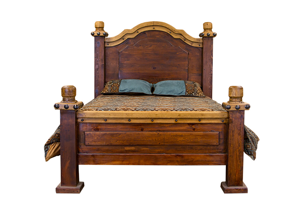 Don Carlos Nogal Walnut King Bed,L.M.T. Rustic