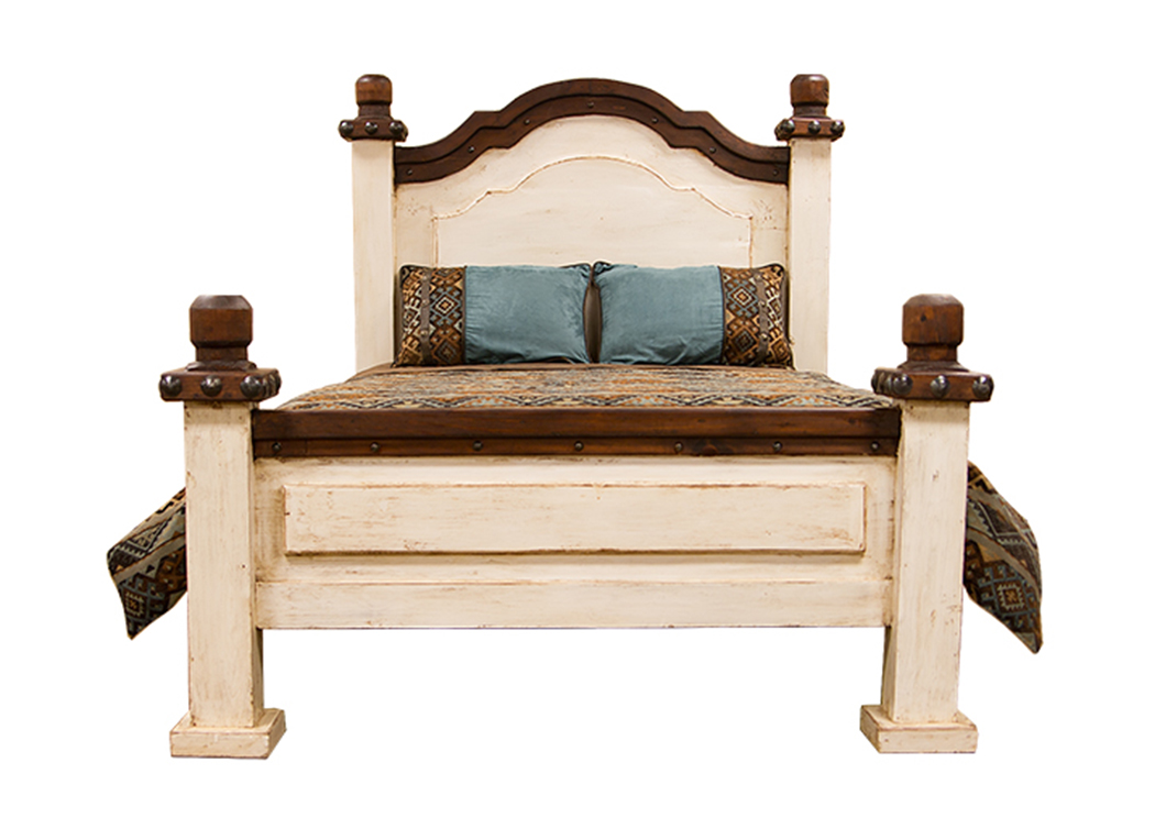 Don Carlos White King Bed,L.M.T. Rustic