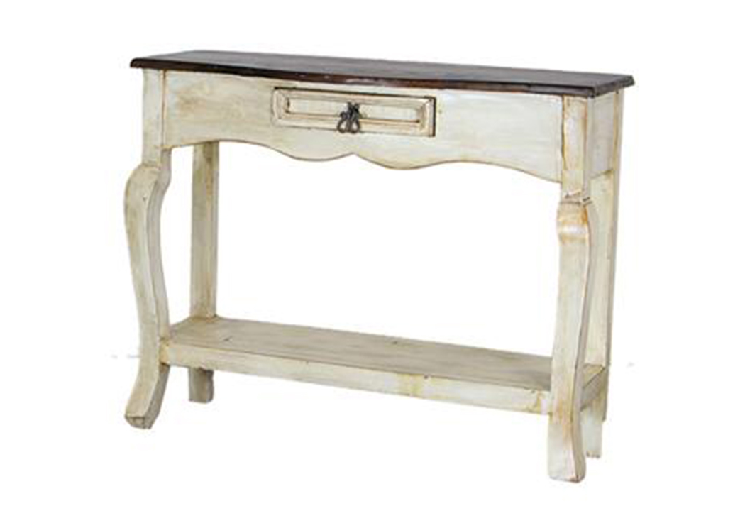 White Painted Ale Console,L.M.T. Rustic