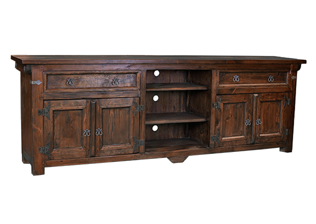 Walnut TV Console,L.M.T. Rustic