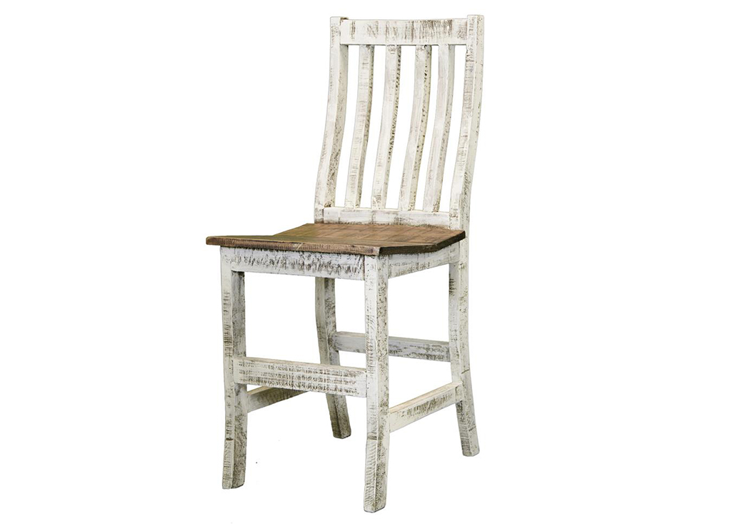 Santa Rita White 24" Barstool,L.M.T. Rustic