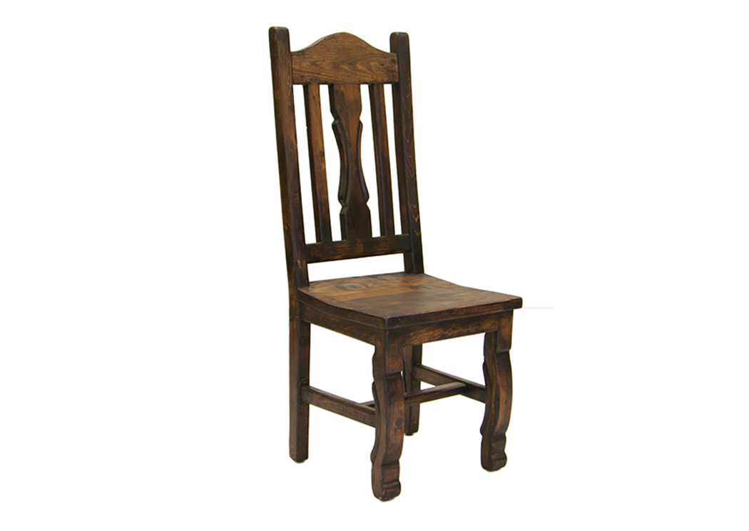 Ox Yoke Chair w/Wood Seat,L.M.T. Rustic