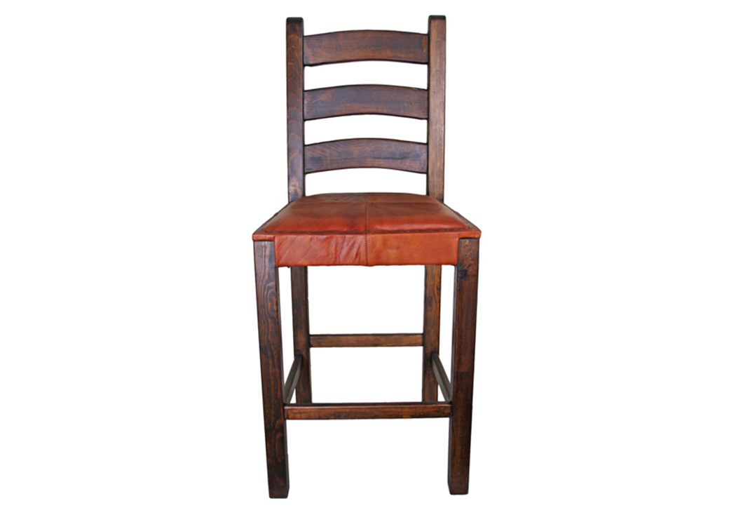 Misty 26" Barstool w/Leather Seat,L.M.T. Rustic