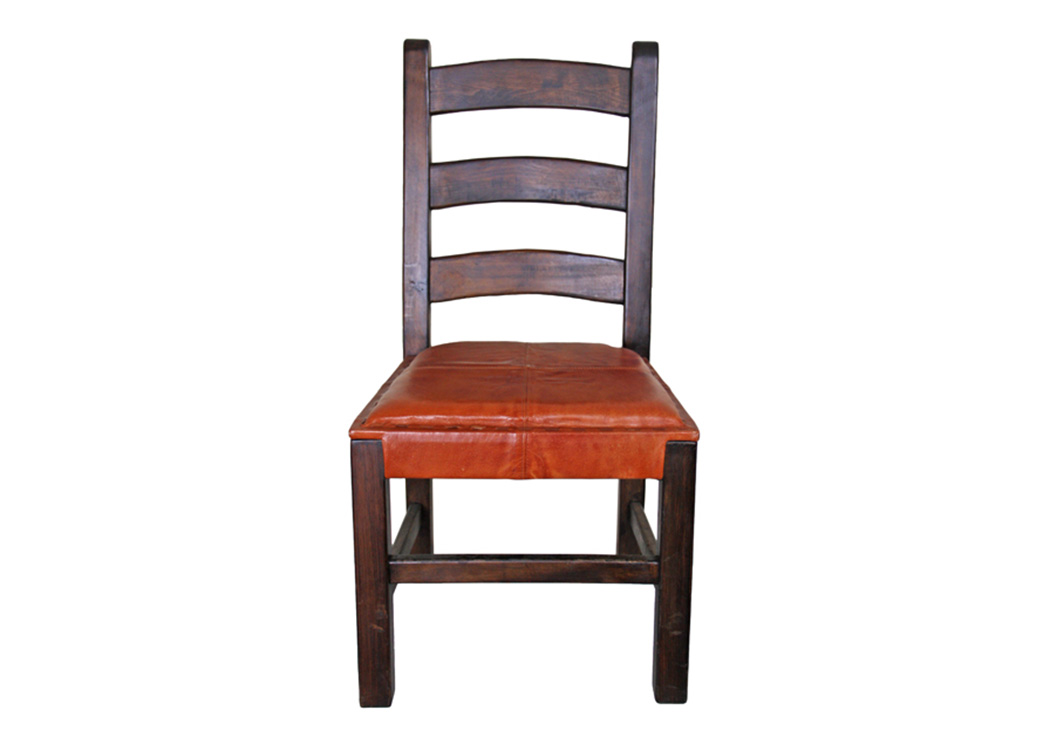 Misty Dining Chair w/Leather Seat,L.M.T. Rustic