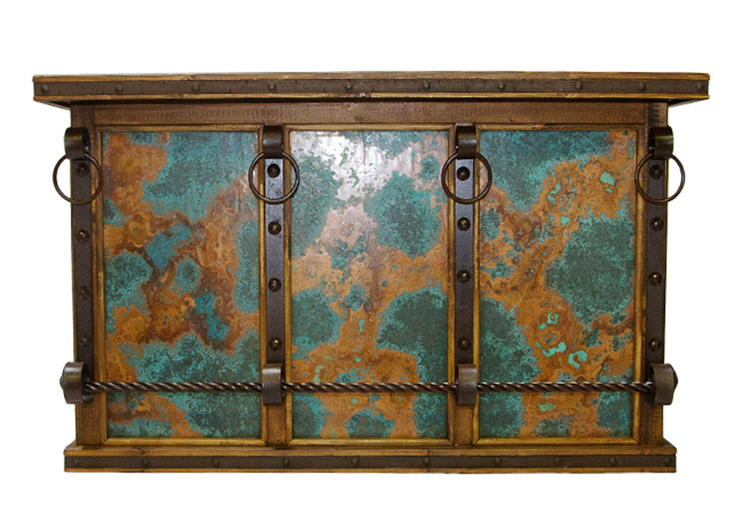 Bar w/Turquoise Copper Panels,L.M.T. Rustic