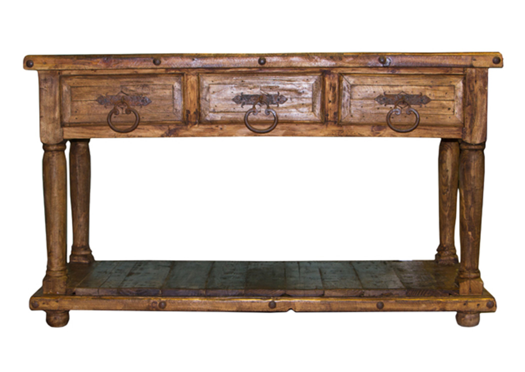 Reclaimed 3 Drawer Credenza/Console,L.M.T. Rustic