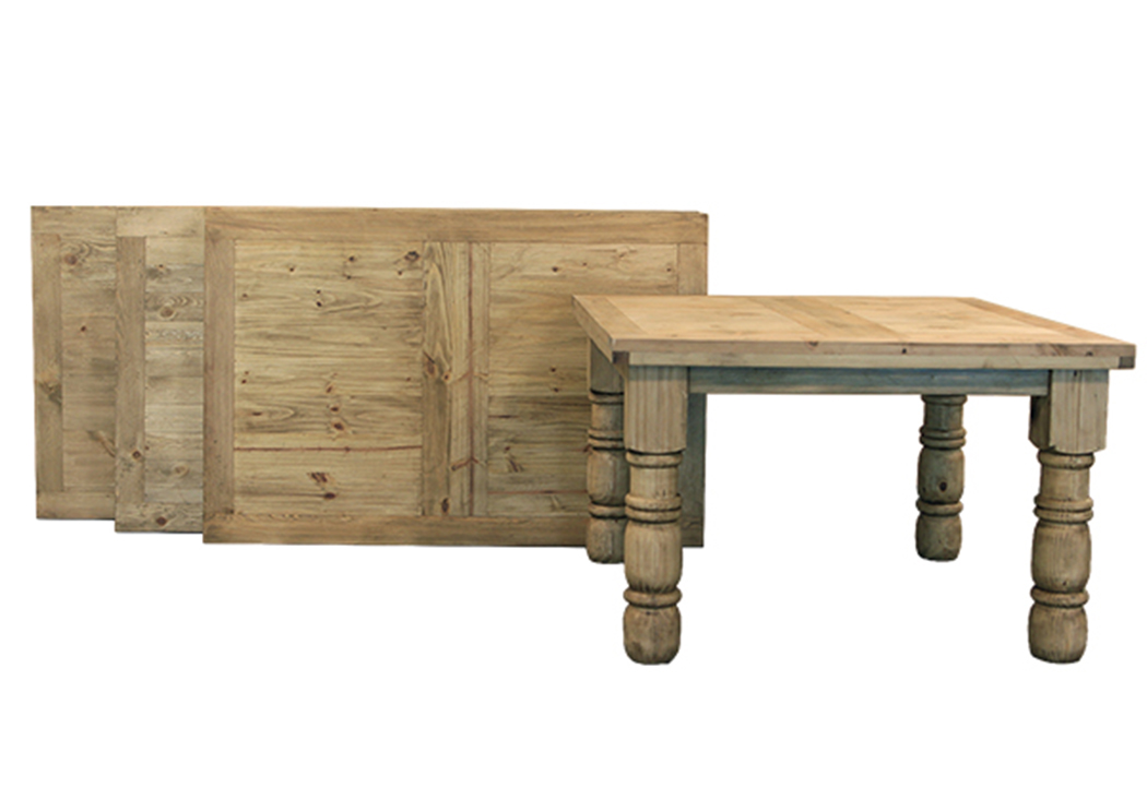 4' Wood Top Dining Table,L.M.T. Rustic