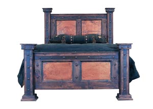 Image for Finca Queen Poster Bed w/Copper Panels