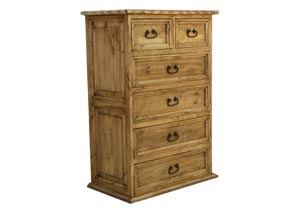 Image for Pine 6 Drawer Chest w/Rope