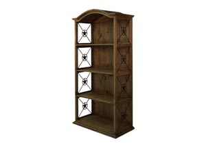 Image for Double Texas Star Medio Distressed Pine 40" Bookcase