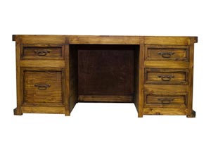 Image for Laguna Recycled Wood Desk w/3 Reclaimed Wood Panels