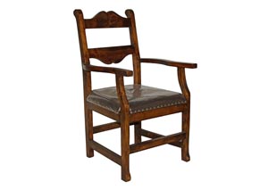 Image for Tuscan Arm Chair w/Leather Seat