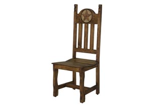 Image for Medio Finish Dining Chair w/Wood Seat & Stone Star