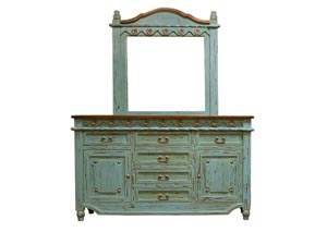 Image for Turquoise Grande Dresser w/Mirror