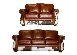 Image for Leather/Cowhide Sofa & Loveseat Sets