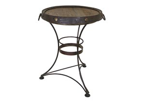 Image for Tall End Table w/Iron Base