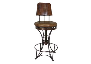 Image for Swivel Barstool w/Iron Base 24"