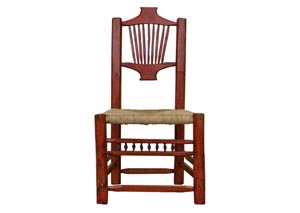 Image for Red Resplandor Chair w/Wicker Seat