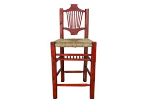 Image for Red Resplandor 30" Barstool w/Wicker Seat