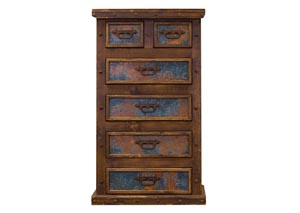 Image for Drawer Chest w/Turquoise Copper Panels