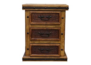 Image for Tooled Leather Nightstand