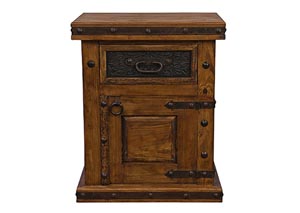 Image for Tooled Leather Door Nightstand Left