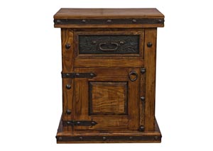 Image for Tooled Leather Door Nightstand Right